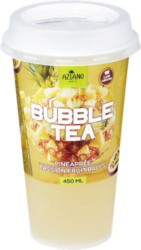 Напиток AZIANO Bubble Tea Ананас, маракуйя с джус боллами негазированный, 0.45л, детальное фото