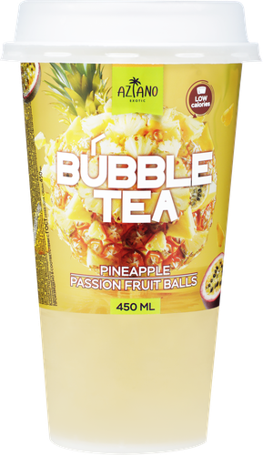 Напиток AZIANO Bubble Tea Ананас, маракуйя с джус боллами негазированный, 0.45л, вид