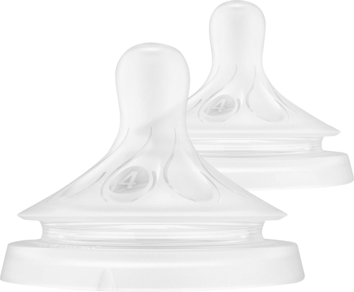 Соска для кормления PHILIPS AVENT Natural Response, силиконовая со средним потоком Т4, с 3 месяцев, 2шт, фото