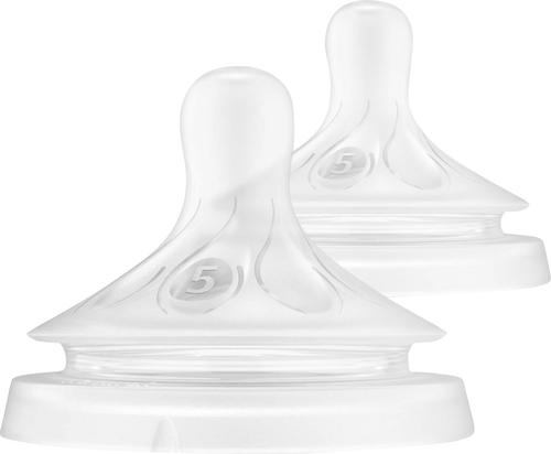 Соска для кормления PHILIPS AVENT Natural Response, силиконовая с быстрым потоком Т5, с 6 месяцев, 2шт, вид