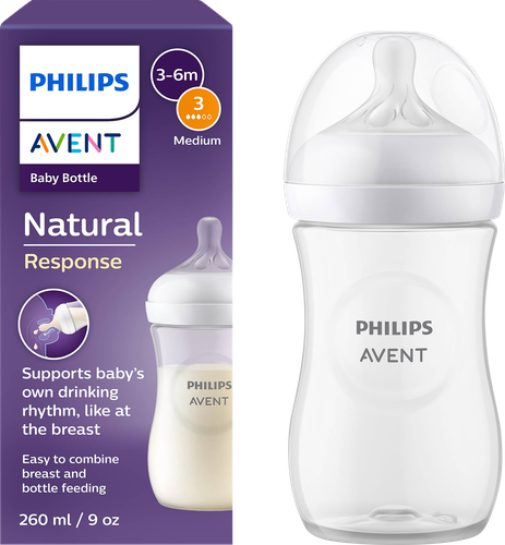 Бутылочка для кормления PHILIPS AVENT Natural Response 260мл, пластик, фотография