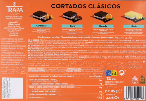 Набор конфет TRAPA Cortados Clasicos, 115г, детальное фото