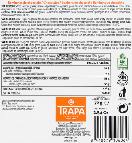Набор конфет TRAPA Artesania, 72г, картинка