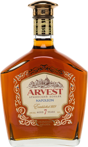 Коньяк ARVEST Napoleon Армянский марочный КВ 7 лет 40%, п/у, 0.5л, фото