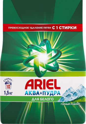 Средство моющее ARIEL Автомат Горный родник, порошкообразное, 1,5кг, вид