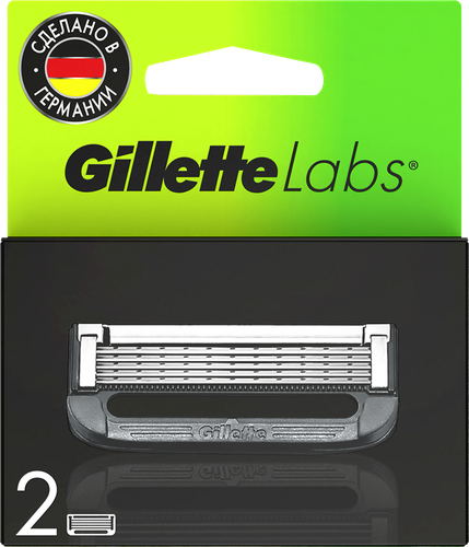 Кассеты сменные для бритья GILLETTE Labs для безопасных бритв, 2шт, изображение