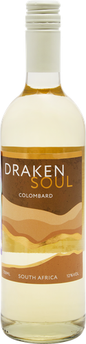 Вино DRAKEN SOUL Colombard ординарное сортовое белое сухое, 0.75л, крупный план