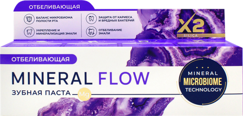 Зубная паста PSLAB Mineral flow Отбеливающая, 100г, детальное фото