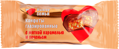 Конфеты ВЫБОР СЕМЬИ карамель с&nbsp;печеньем, весовые, фото