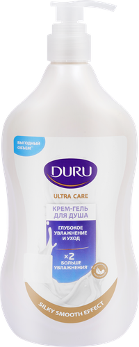 Крем-гель для душа DURU Ultra care Глубокое увлажнение и уход, 750мл, детальное фото