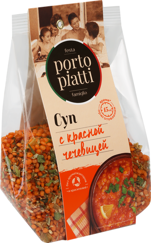 Суп PORTO PIATTI Чечевичный, 250г, фото