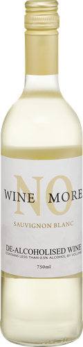 Вино безалкогольное WINE NO MORE Sauvignon Blanc белое полусухое, 0.75л, вид