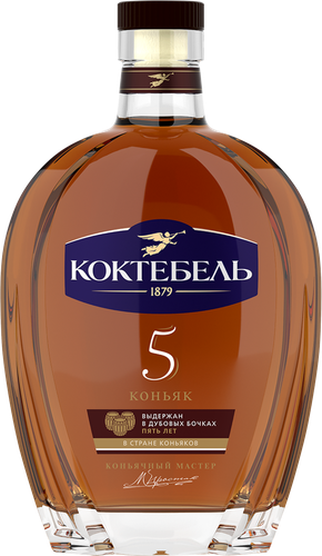 Коньяк КОКТЕБЕЛЬ 5 лет 40%, 0.7л, изображение