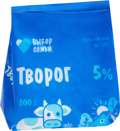 Творог ВЫБОР СЕМЬИ 5%, без змж, 300г, фото