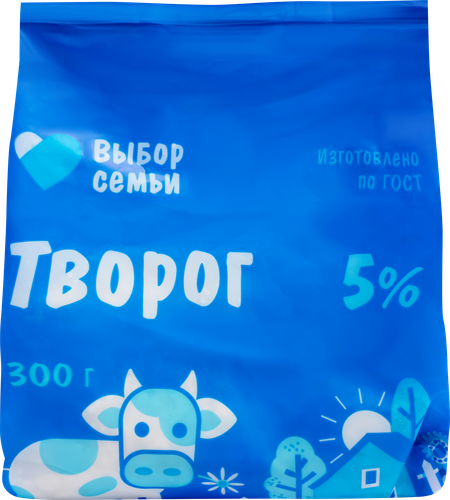 Творог ВЫБОР СЕМЬИ 5%, без змж, 300г, детальное фото