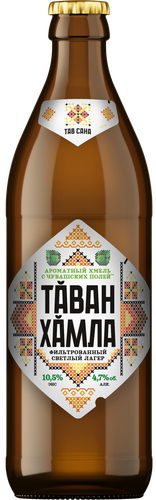 Пиво светлое ТАВАН ХАМЛА пастеризованное 4.7%, 0.5л, детальное фото