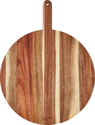 Доска разделочная PLATUNUM CHOICE Brown круглая, акация, 52х40х2см, Арт. SML-3, детальное фото