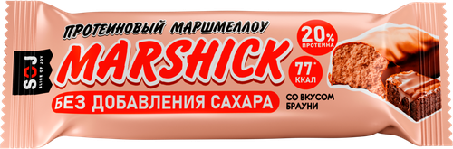 Батончик протеиновый SOJ Marshick, со вкусом брауни, глазированный без  сахара, 30г, изображение