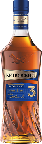 Коньяк КИНОВСКИЙ 3 года 40%, 0.35л, картинка