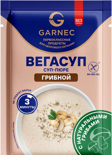 Суп-пюре GARNEC Вегасуп Грибной, 20г, изображение