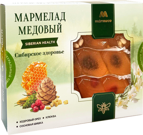 Мармелад MARMECO Сибирское здоровье, на меду, 200г, детальное фото