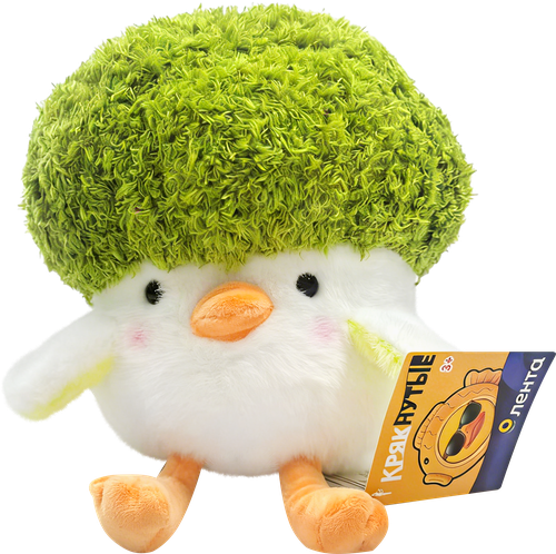 Игрушка мягкая ЛЕНТА Утка-брокколи, 25см, Арт. 202405916, крупный план