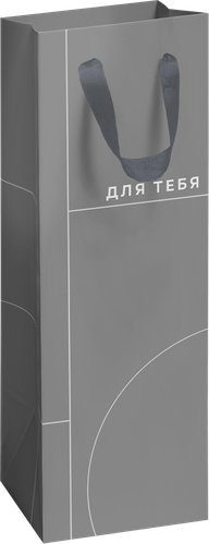 Пакет подарочный CITY HOME TRADE Basic Men под бутылку премиум 12х38х10см, 1шт, картинка