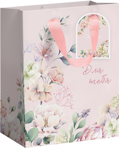 Пакет подарочный CITY HOME TRADE Special Flower премиум 22,7х18х10см, 1шт, фото