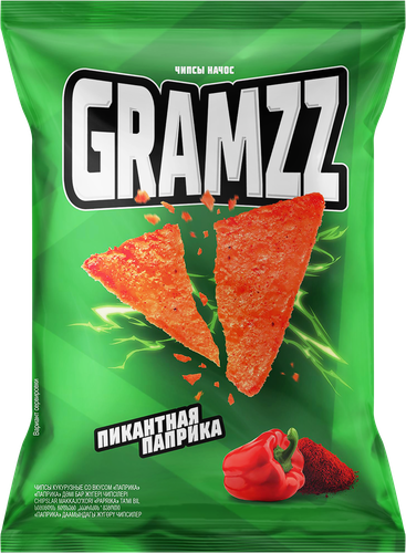 Чипсы кукурузные GRAMZZ Начос, со вкусом паприки, 55г, фото