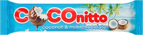 Батончик COCONITTO Кокосовый с ванильно-сливочным вкусом, глазированный, 50г, картинка