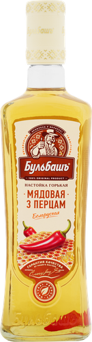 Настойка БУЛЬБАШЪ Беларуская Мядовая з Перцам 37%, горькая, 0.5л, изображение