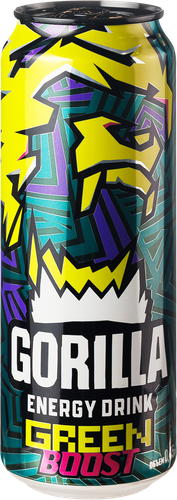 Напиток энергетический GORILLA Green Boost тонизирующий газированный, 0.45л, детальное фото