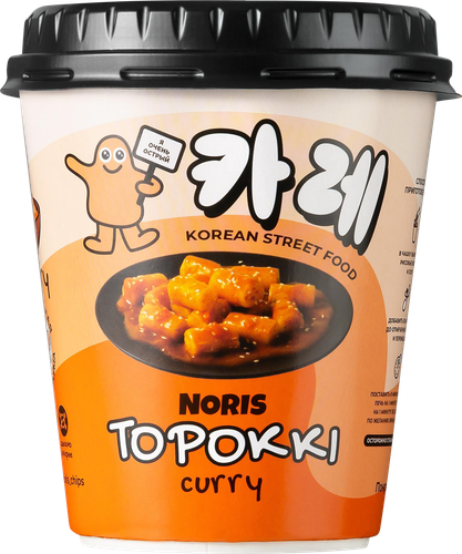 Рисовые палочки NORIS Топокки с соусом карри, 112г, детальное фото