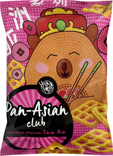 Чипсы пшеничные PAN-ASIAN со вкусом Том Ям, 100г, крупный план
