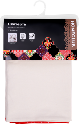 Скатерть HOMECLUB Русская кухня 120х160см, хлопок, Арт. SCGZJ2511017-1, картинка