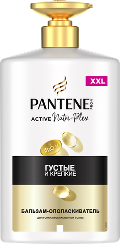 Бальзам-ополаскиватель PANTENE ProV Густые и крепкие, 900мл, крупный план
