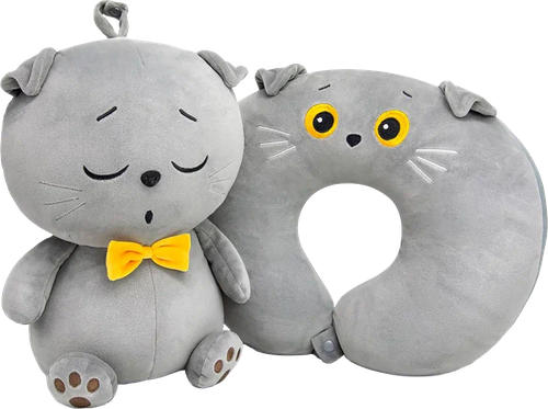 Игрушка BACIK&CO Подушка Кот Басик Мультиформ, Арт. Knp30-002, фото