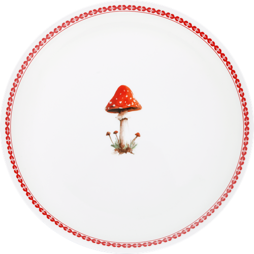 Тарелка HOMECLUB Грибочки, 19см, фарфор, Арт. YL259262, крупный план