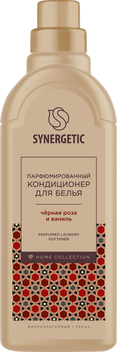 Кондиционер для белья SYNERGETIC Черная роза и ваниль, 750мл, картинка