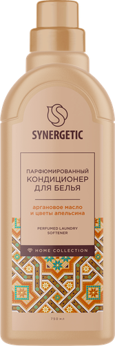Кондиционер для белья SYNERGETIC Аргановое масло и цветы апельсина, 750мл, вид