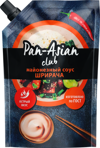 Соус майонезный PAN-ASIAN Шрирача 45%, 350г, вид