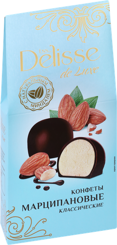 Конфеты DELISSE DE LUXE Марципановые классические, 98г, крупный план