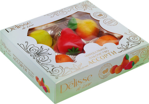 Конфеты DELISSE DE LUXE Миндальное лакомство ассорти, 100г, вид