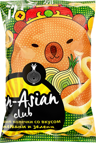 Луковые колечки PAN ASIAN со вкусом сметаны и зелени, 100г, вид