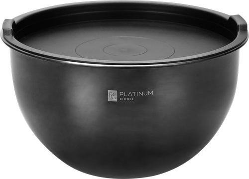 Миска с крышкой PLATINUM CHOICE Dark, нержавеющая сталь, пластик, 3.1л, Арт. WN-1, крупный план