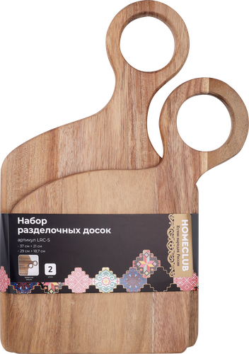 Доска разделочная HOMECLUB Кухни России, акация, Арт. LRC-5, 2шт, изображение