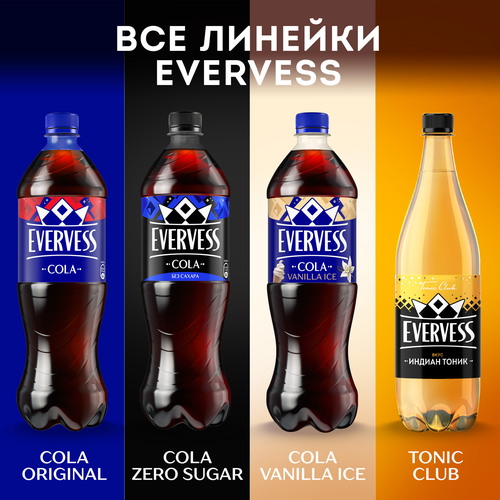Напиток EVERVESS Кола без сахара газированный, 1.5л, фотография
