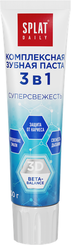 Зубная паста SPLAT Daily Суперсвежесть 3в1, 100г, фото