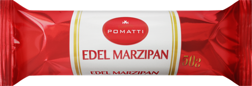 Батончик марципановый POMATTI в темном шоколаде, содержание миндаля 44%, 50г, вид