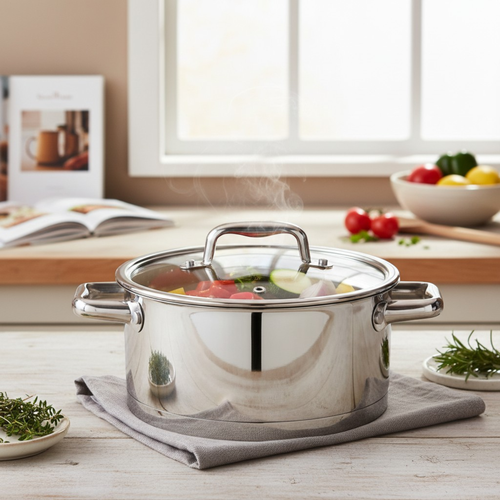 Кастрюля HOMECLUB Кухни России, нержавеющая сталь, 12л, Арт. CA1-32-12, фотография